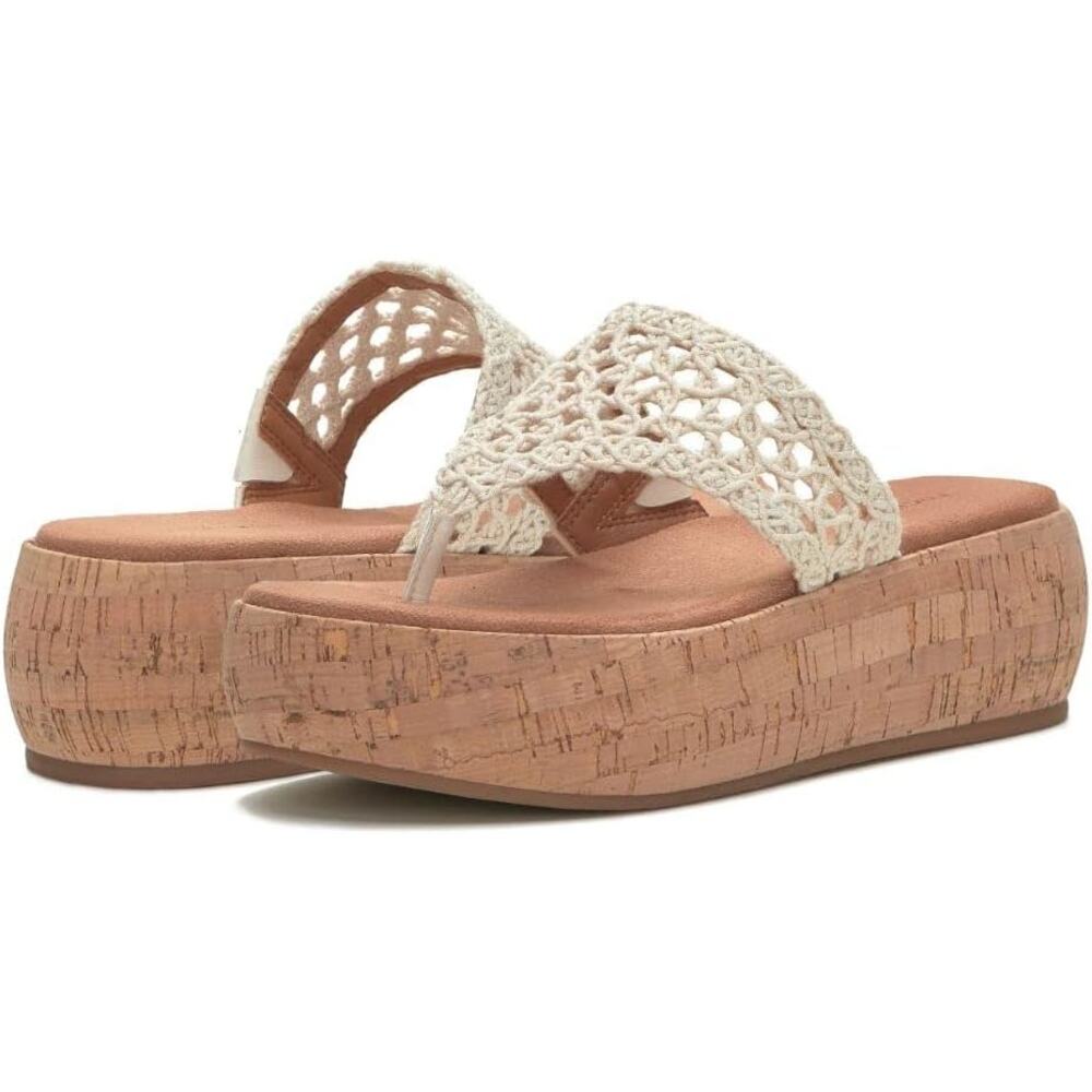 Lucky Brand Jaslene Women's Tan Platform Thong Sandal 9.5M NWOB